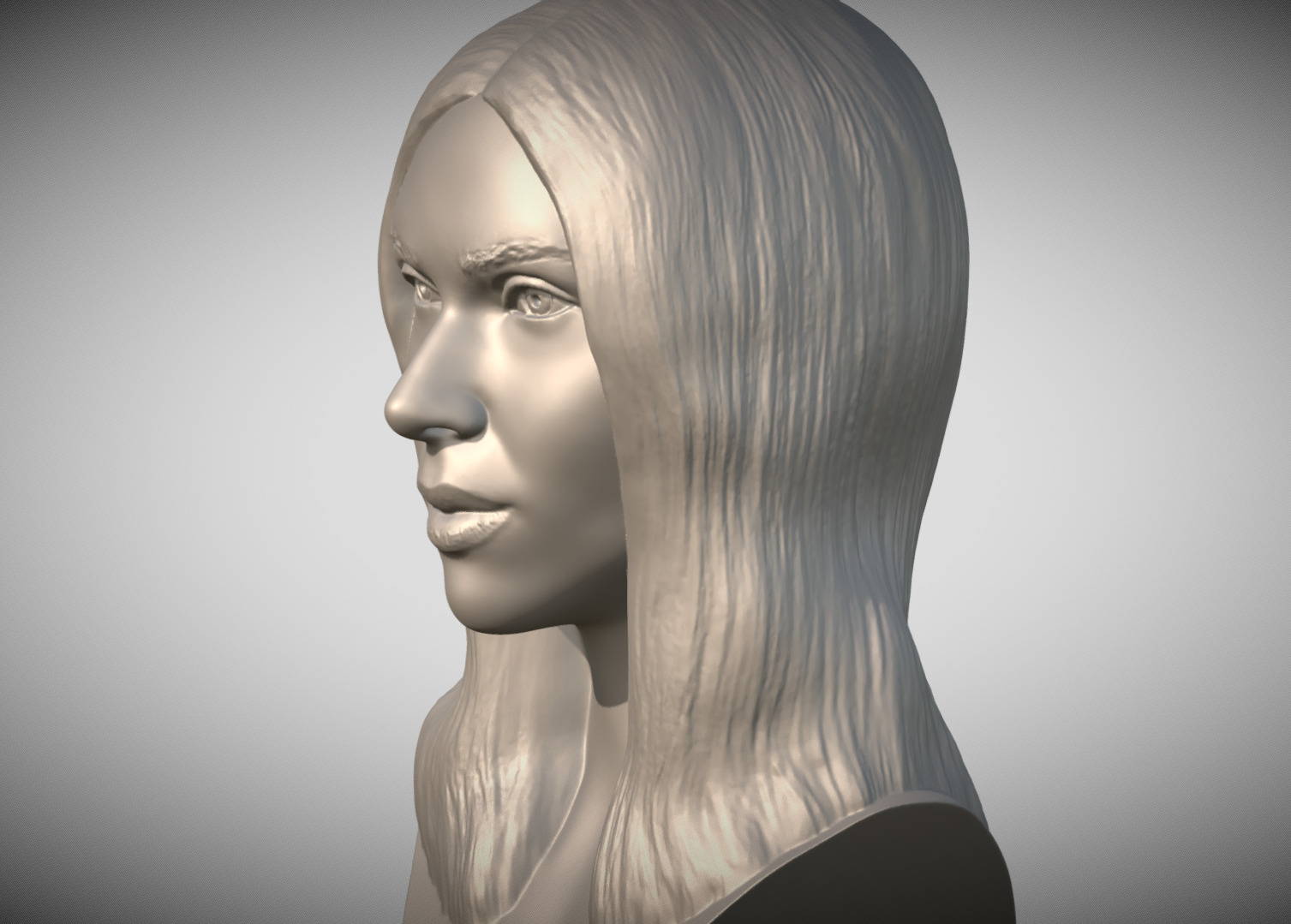 Scarlett Johansson bust 3D print model_2