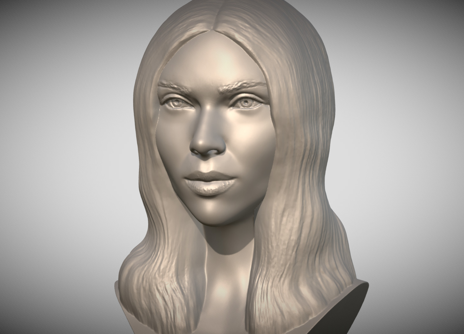 Scarlett Johansson bust 3D print model_1