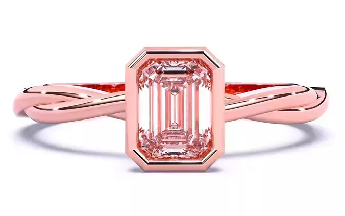 Solitaire Engagement ring 3dm stl renders details