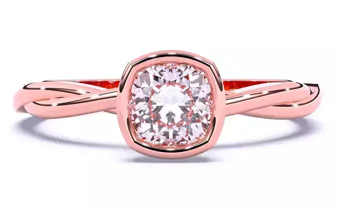 Solitaire Engagement ring 3dm stl renders details