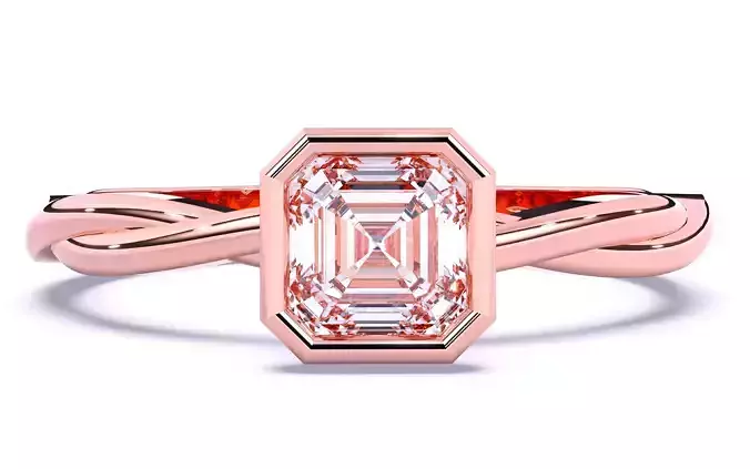 Solitaire Engagement ring 3dm stl renders details