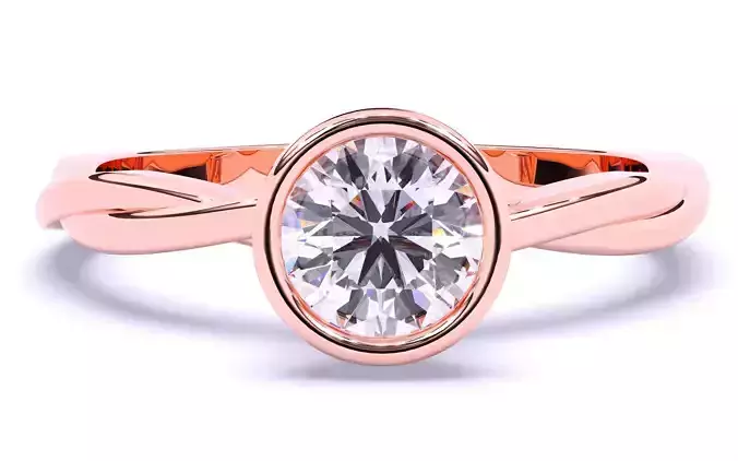 Solitaire Engagement ring 3dm stl renders details