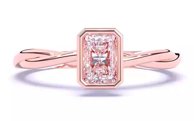 Solitaire Engagement ring 3dm stl renders details