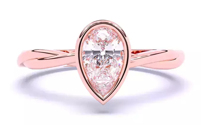 Solitaire Engagement ring 3dm stl renders details