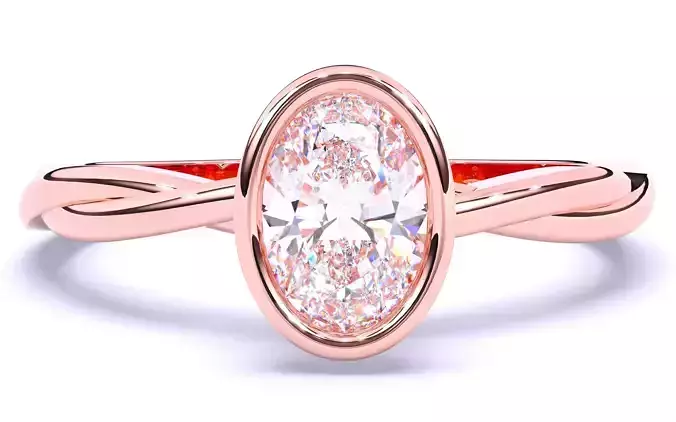 Solitaire Engagement ring 3dm stl renders details