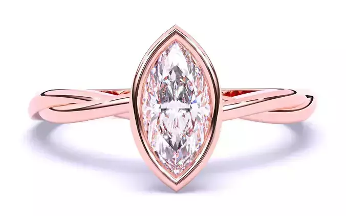 Solitaire Engagement ring 3dm stl renders details