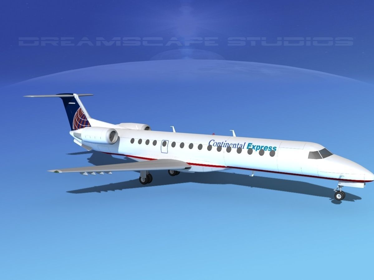 Embraer ERJ-140 Continental Express 3D model_3