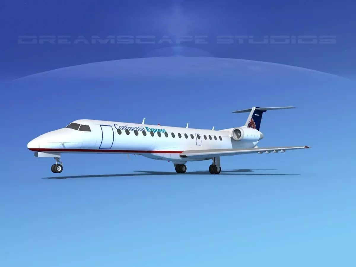 Embraer ERJ-140 Continental Express 3D model_0