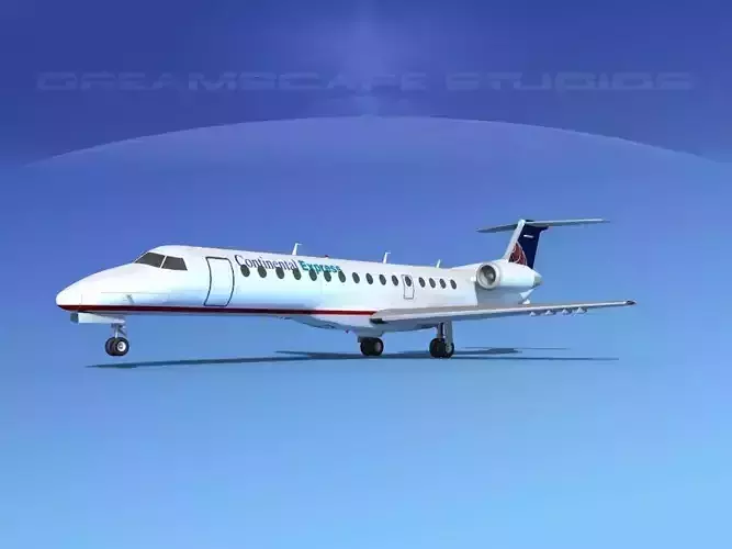 Embraer ERJ-140 Continental Express 3D model