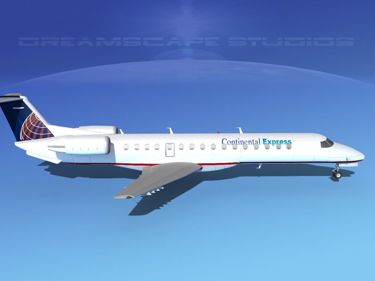 Embraer ERJ-140 Continental Express 3D model_4
