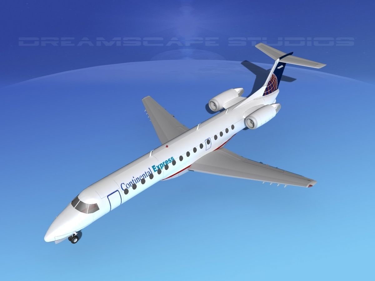 Embraer ERJ-140 Continental Express 3D model_10