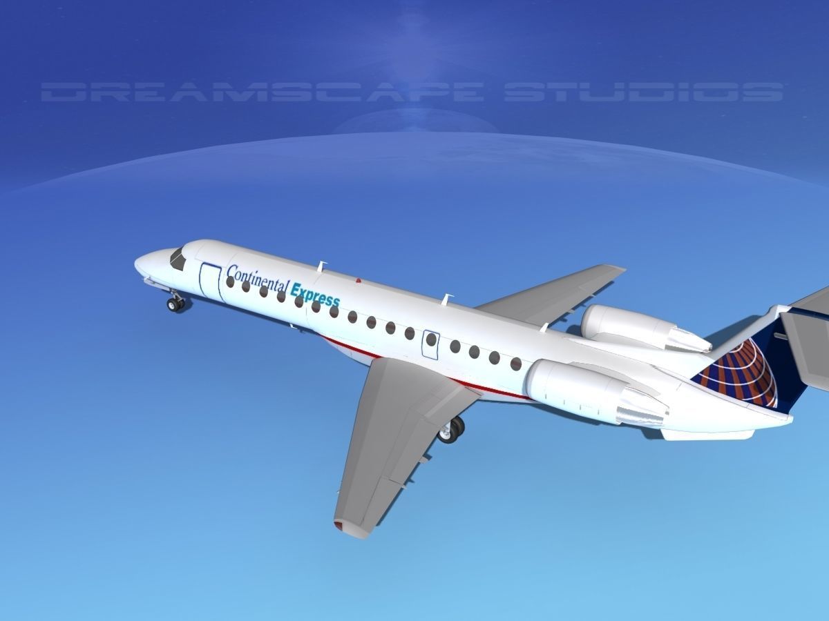 Embraer ERJ-140 Continental Express 3D model_8