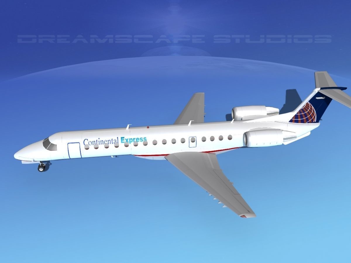 Embraer ERJ-140 Continental Express 3D model_9