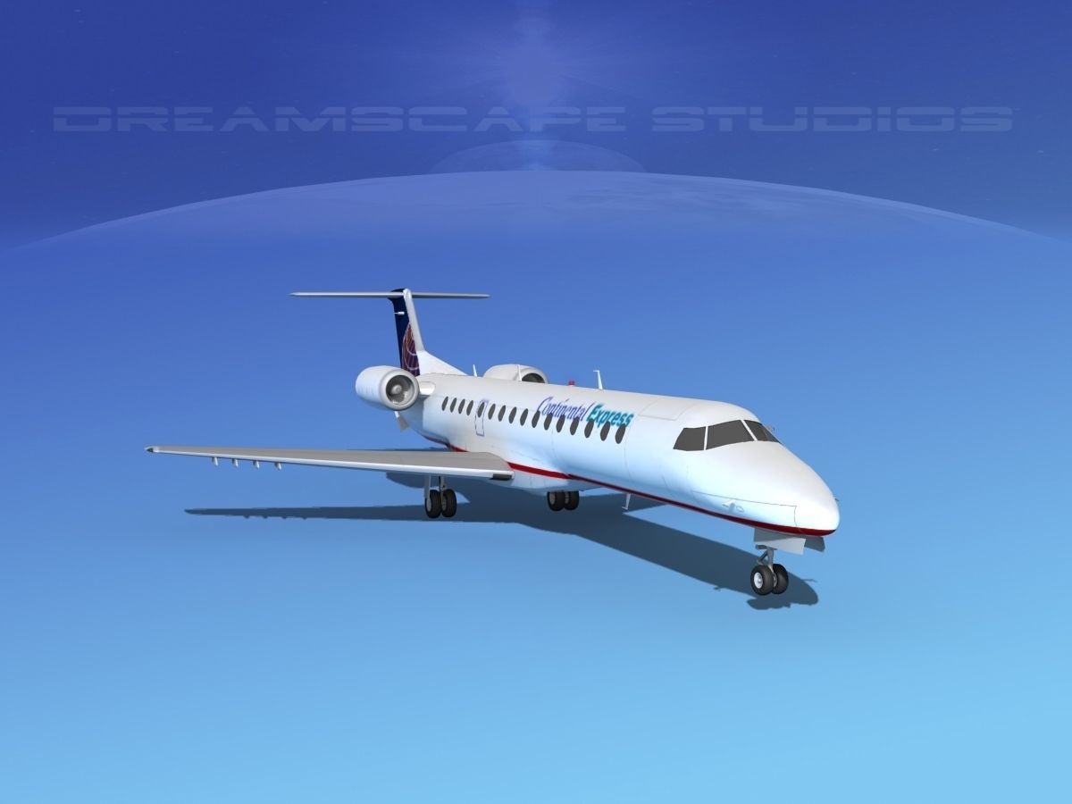 Embraer ERJ-140 Continental Express 3D model_2