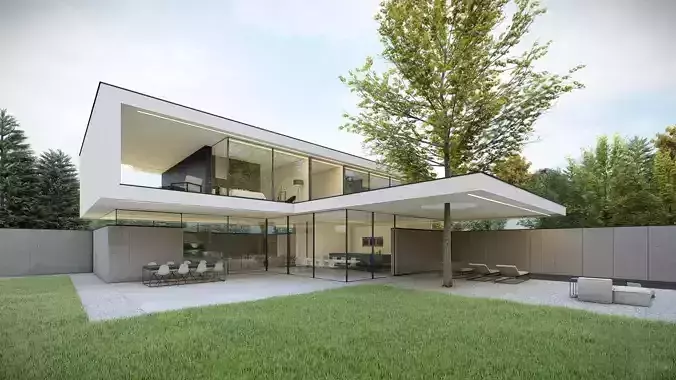 Modern minimalist single-family villa