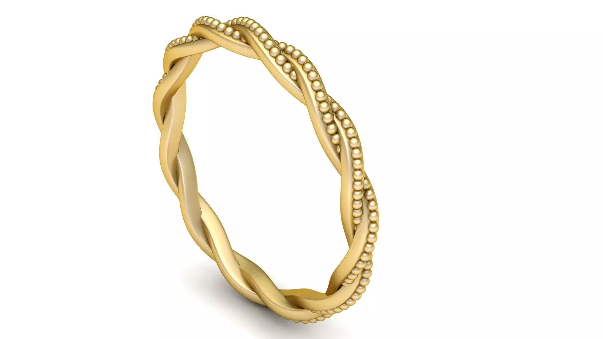 Beaded Gold Ring 3D print model