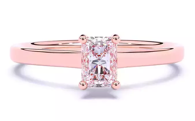 Solitaire Engagement ring 3dm stl renders details