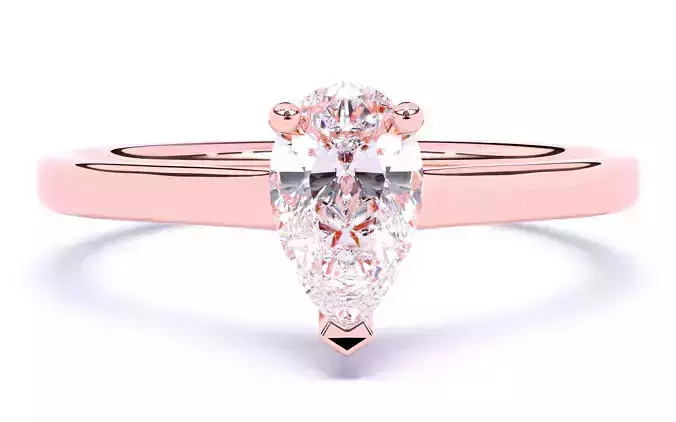 Solitaire Engagement ring 3dm stl renders details