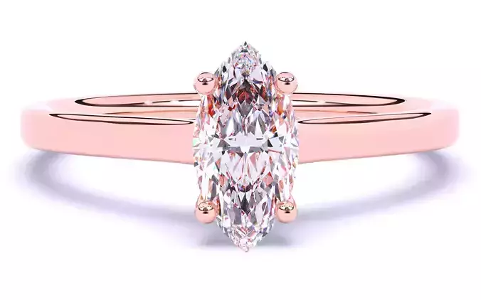 Solitaire Engagement ring 3dm stl renders details