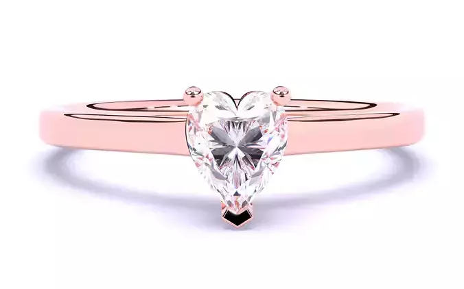 Solitaire Engagement ring 3dm stl renders details