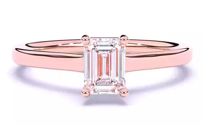 Solitaire Engagement ring 3dm stl renders details