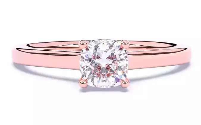 Solitaire Engagement ring 3dm stl renders details