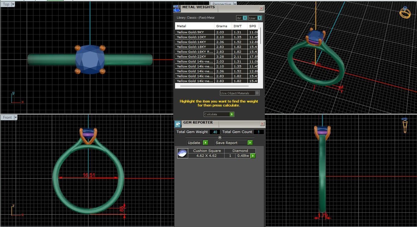 Solitaire Engagement ring 3dm stl renders details 3D print model_1