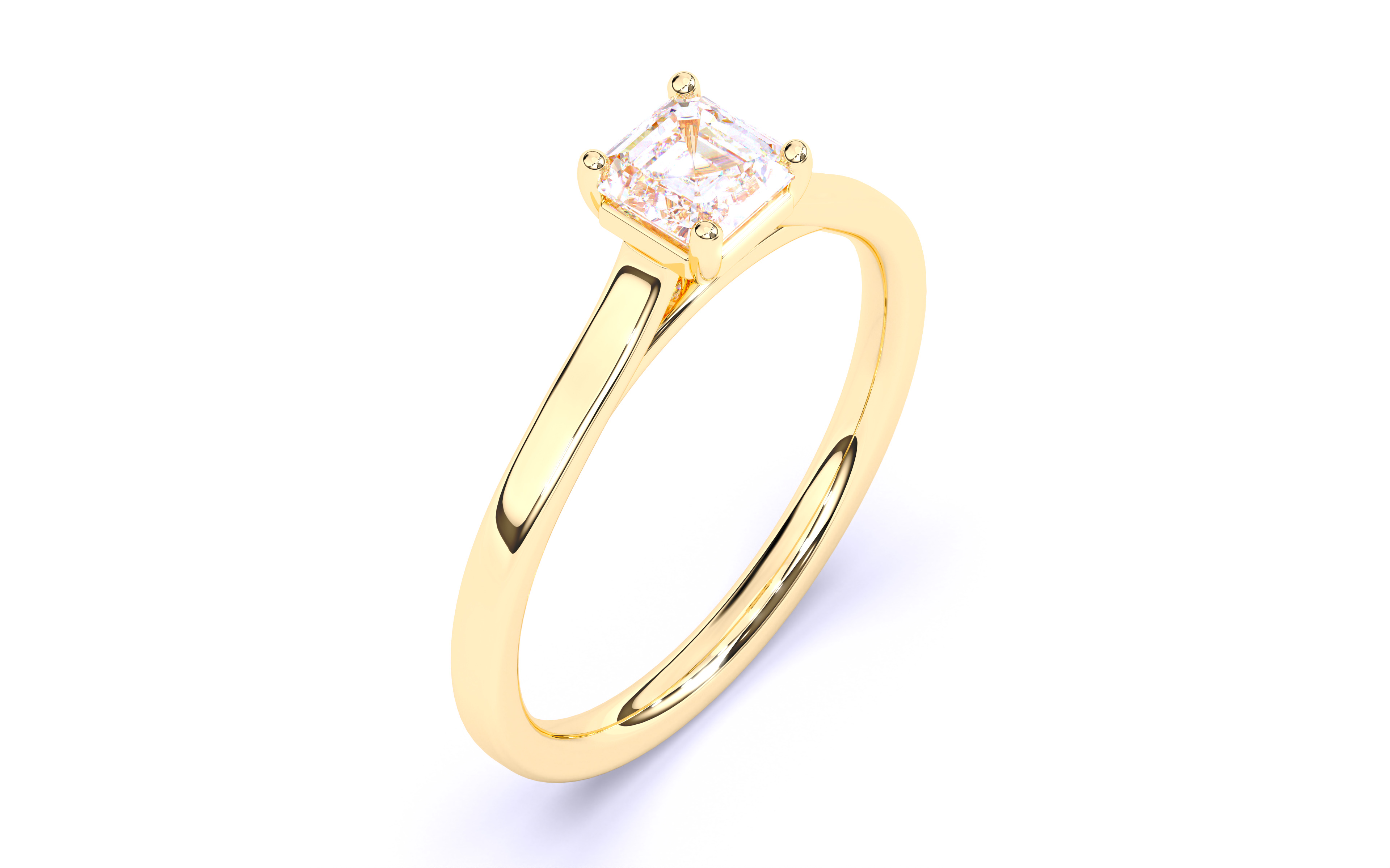 Solitaire Engagement ring 3dm stl renders details 3D print model_2