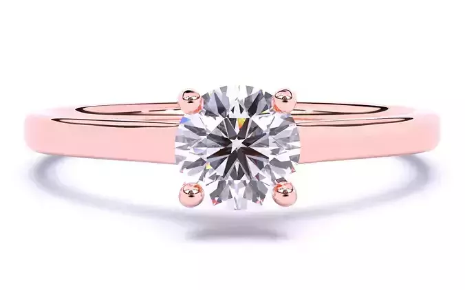 Solitaire Engagement ring 3dm stl renders details