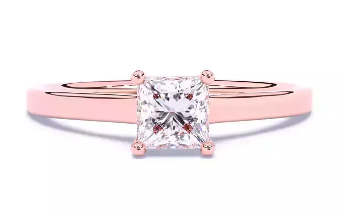Solitaire Engagement ring 3dm stl renders details