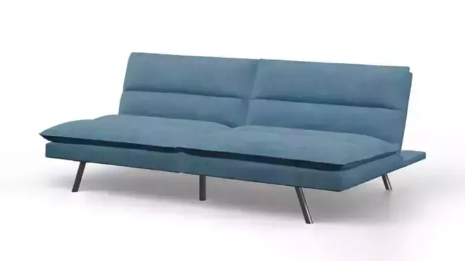 blue velvet sofa