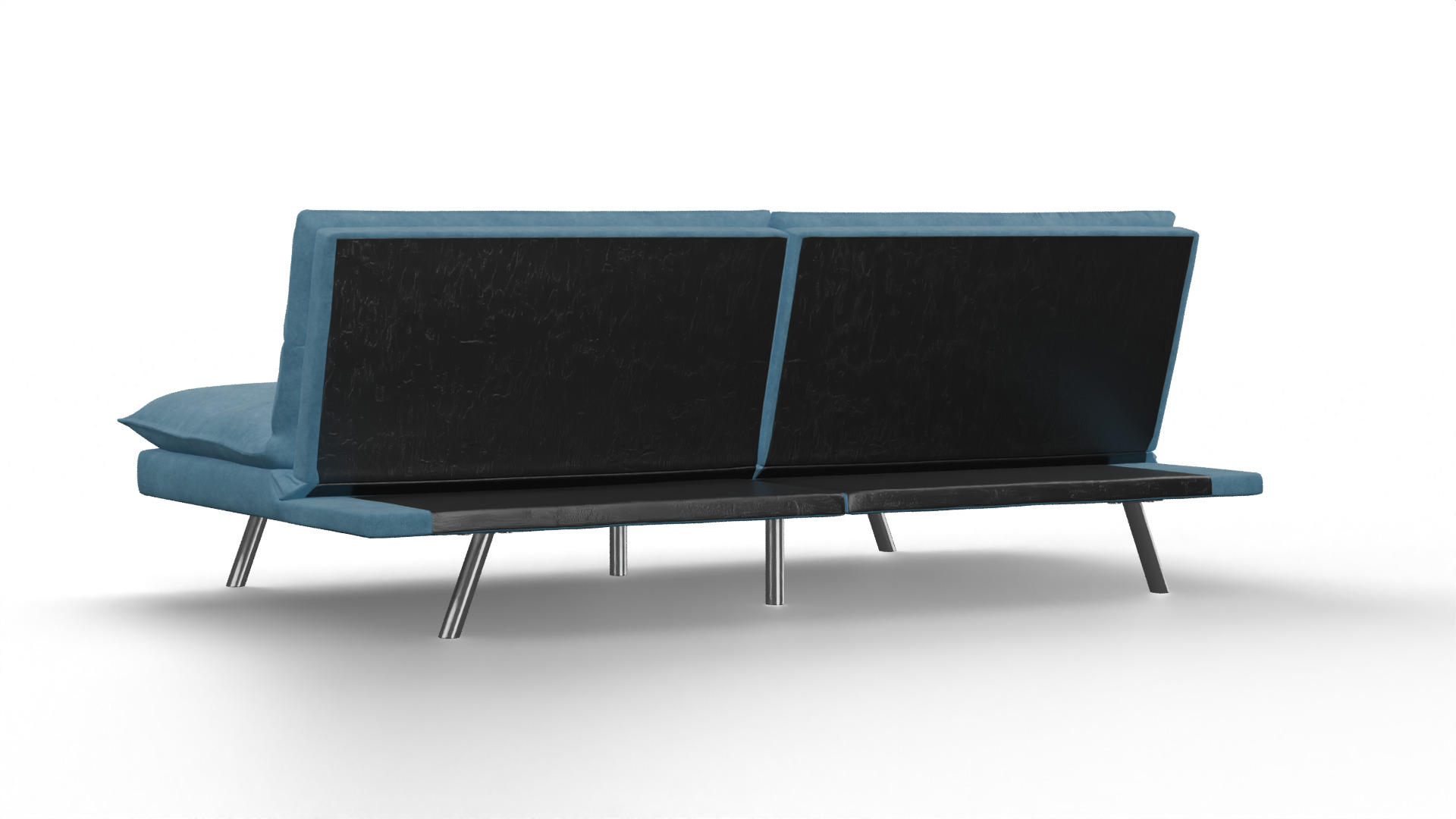 blue velvet sofa 3D model_3