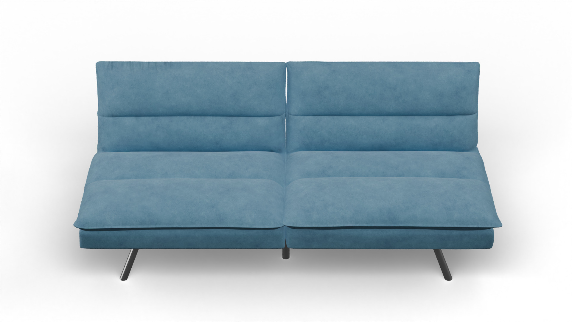blue velvet sofa 3D model_2