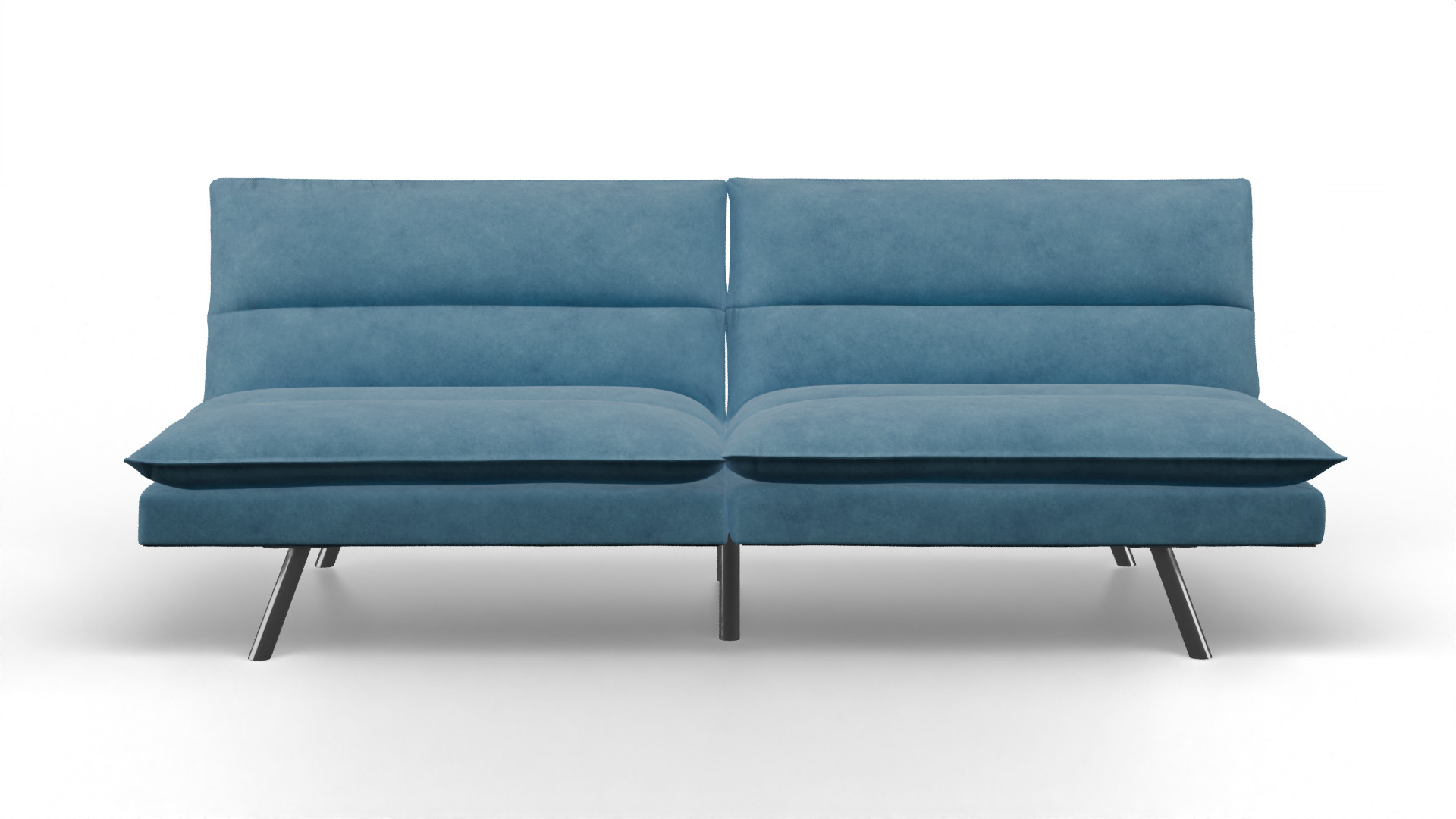 blue velvet sofa 3D model_1