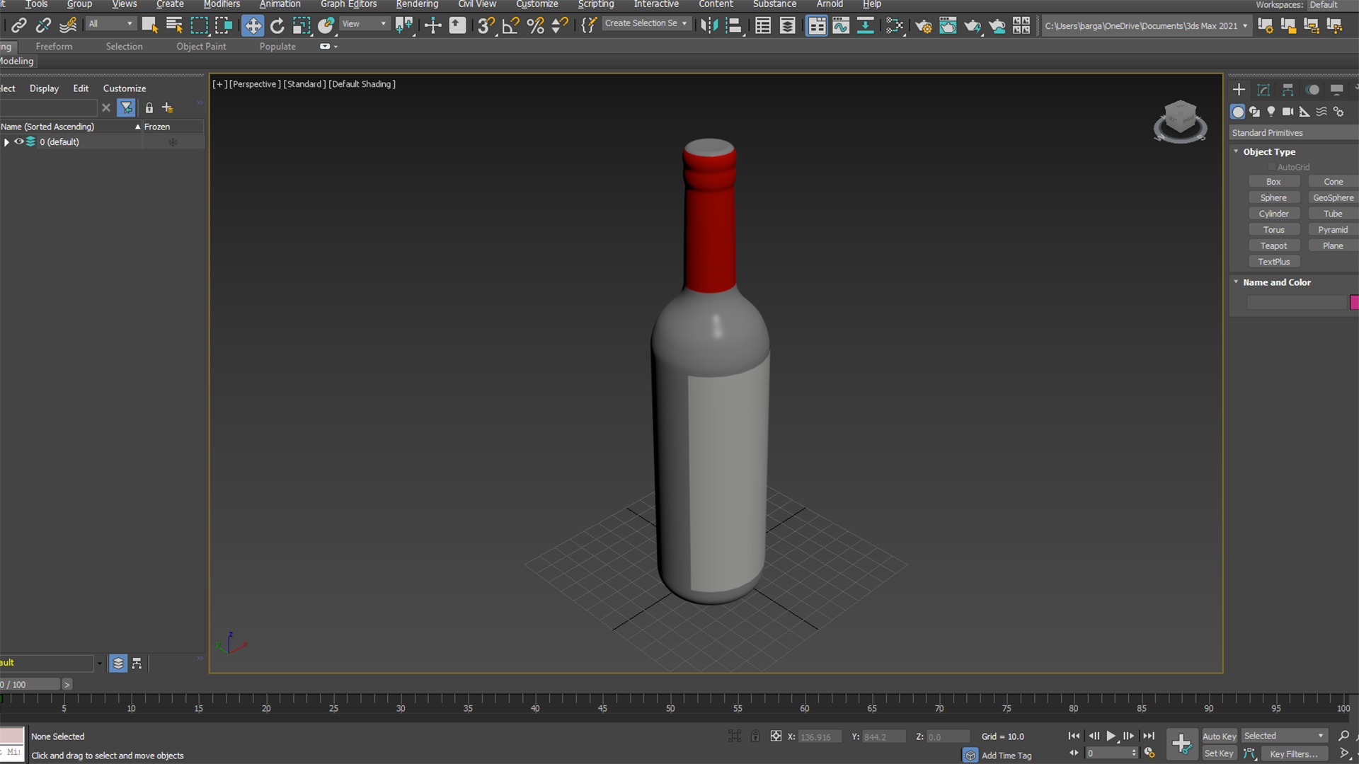 Kawa Kawa Red Wine Bottle 3D model_5