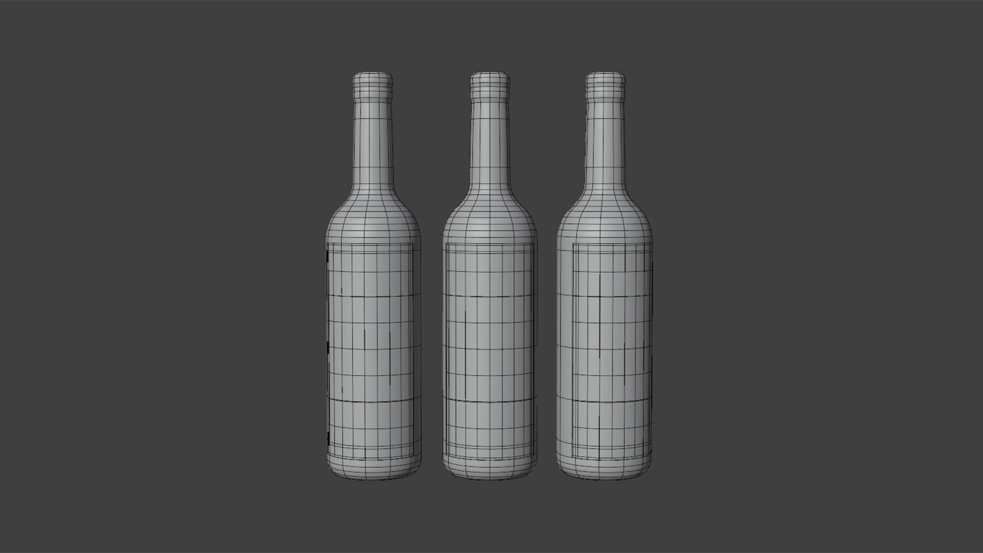 Kawa Kawa Red Wine Bottle 3D model_3