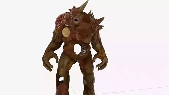 Hole Body Monster Rigged with 3 Animations