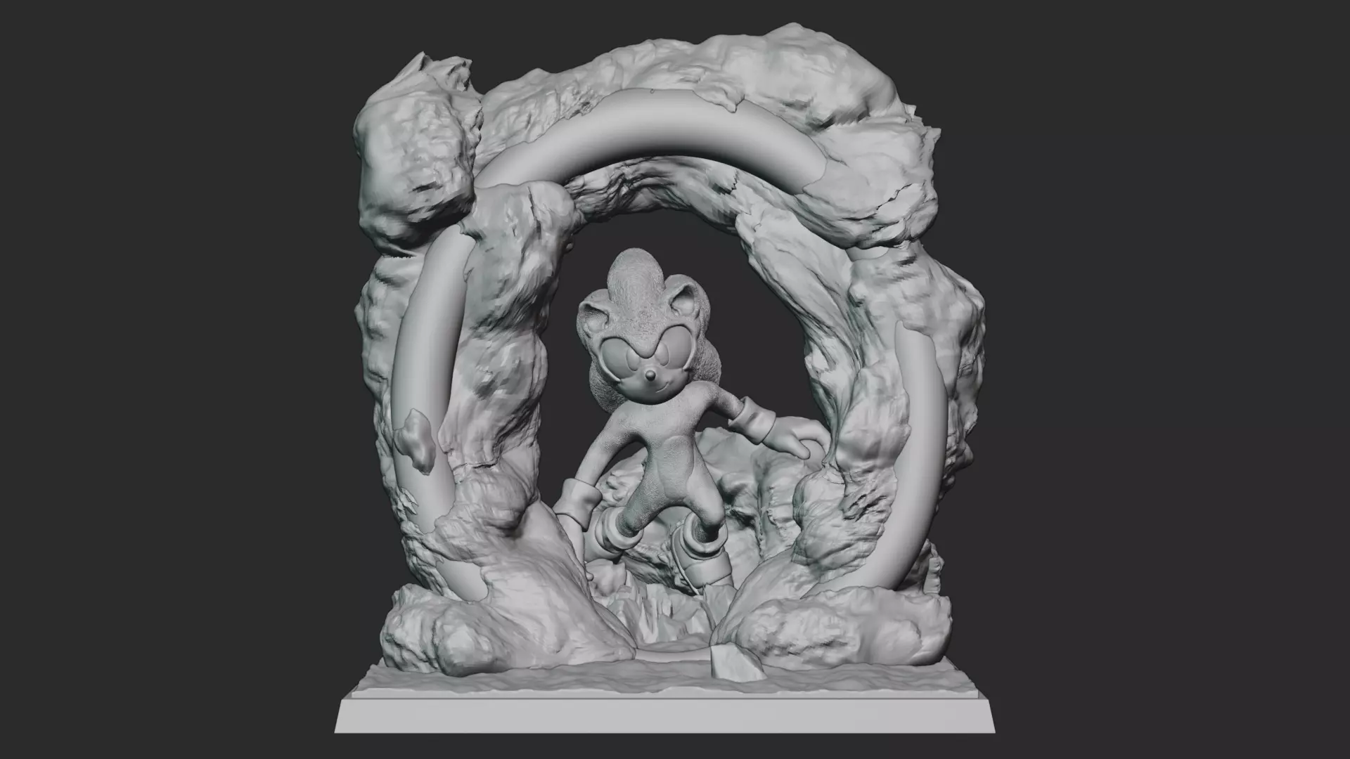 Sonic The Hedgedog PRINTABLE 3D modell 3D model_0