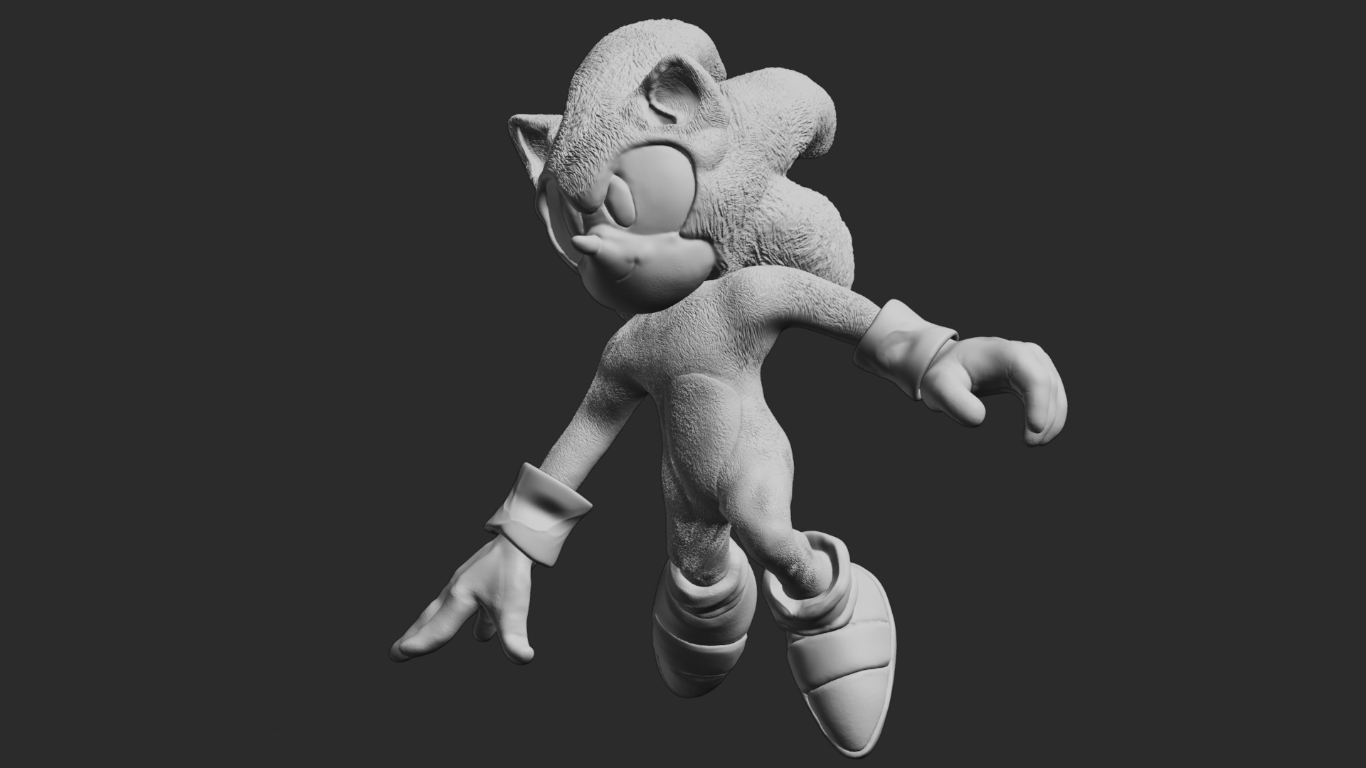 Sonic The Hedgedog PRINTABLE 3D modell 3D model_4