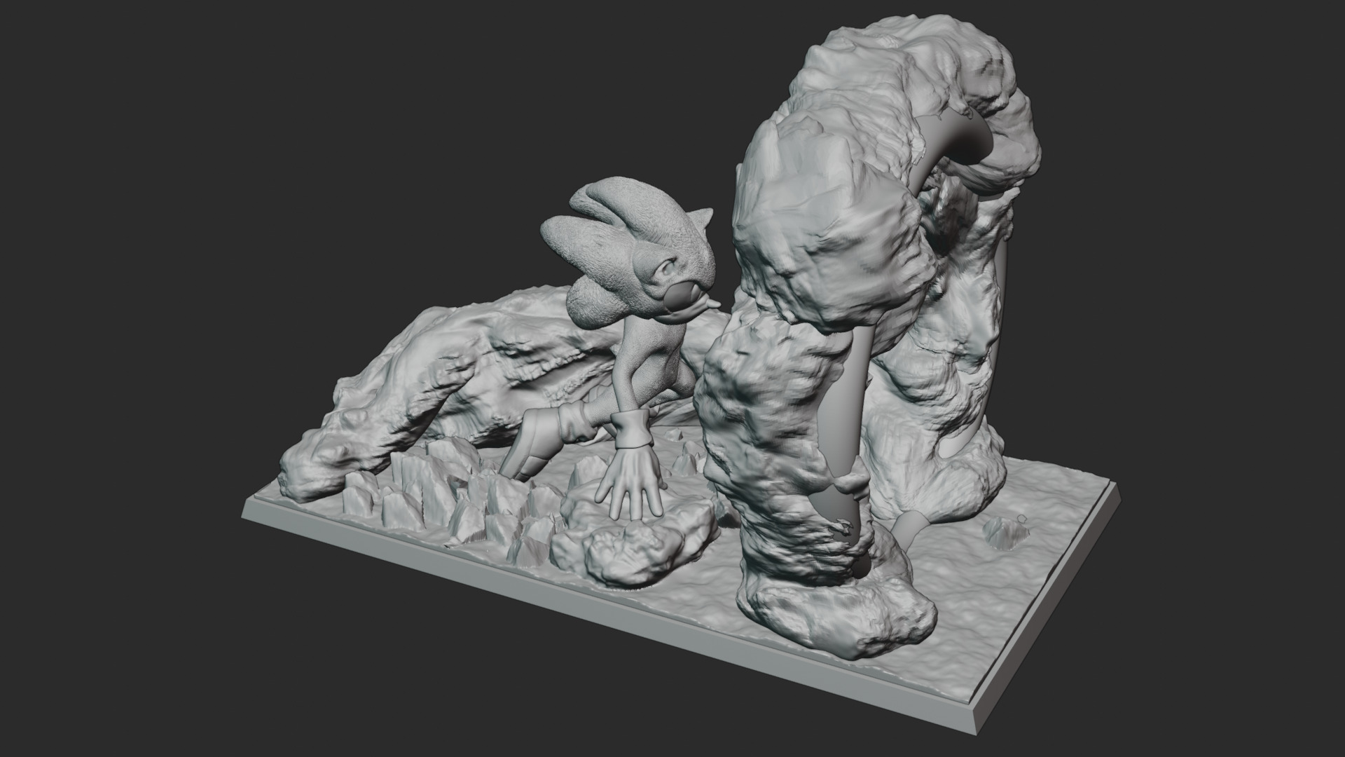 Sonic The Hedgedog PRINTABLE 3D modell 3D model_11