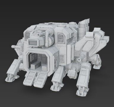 3D Printable Iron Oath Mammoth Multi Legged Transporter 3D model_19
