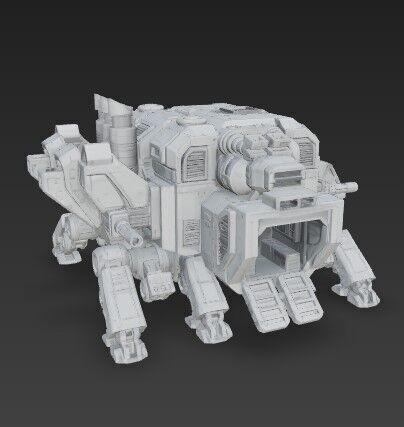 3D Printable Iron Oath Mammoth Multi Legged Transporter 3D model_12