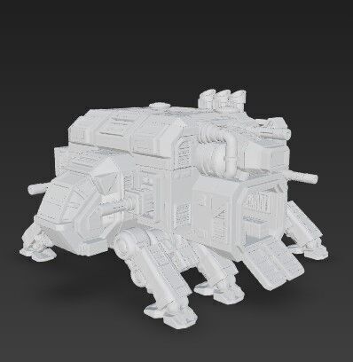 3D Printable Iron Oath Mammoth Multi Legged Transporter 3D model_22