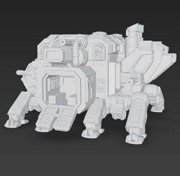 3D Printable Iron Oath Mammoth Multi Legged Transporter 3D model_9