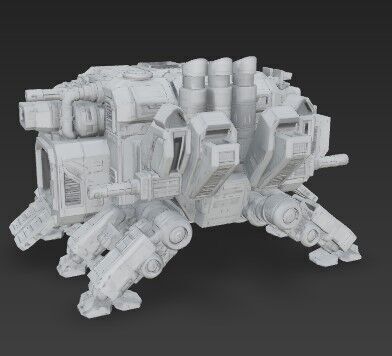 3D Printable Iron Oath Mammoth Multi Legged Transporter 3D model_18