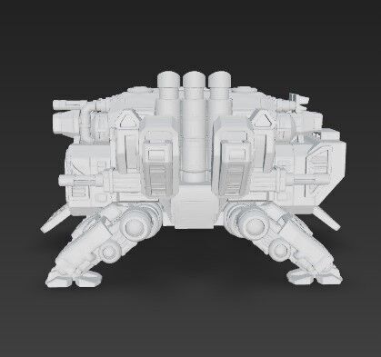 3D Printable Iron Oath Mammoth Multi Legged Transporter 3D model_7