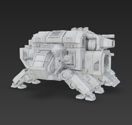 3D Printable Iron Oath Mammoth Multi Legged Transporter 3D model_14