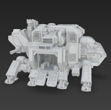 3D Printable Iron Oath Mammoth Multi Legged Transporter 3D model_1