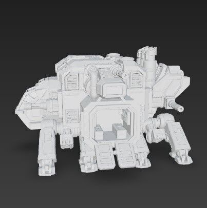 3D Printable Iron Oath Mammoth Multi Legged Transporter 3D model_21