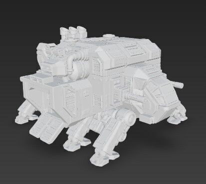 3D Printable Iron Oath Mammoth Multi Legged Transporter 3D model_3